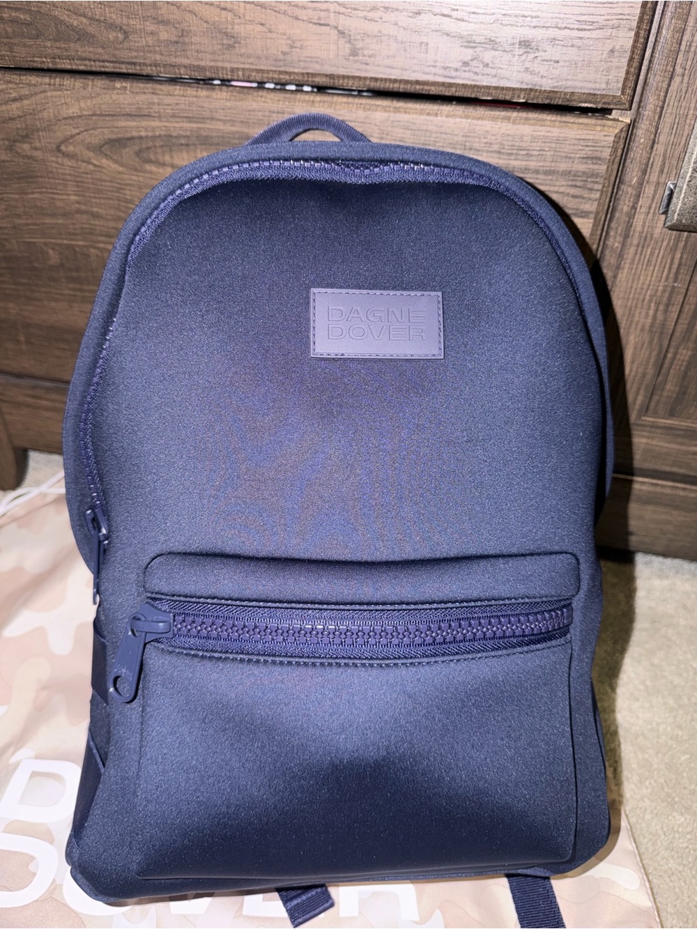 Dagne Dover Navy Backpack - Compact Neoprene Everyday